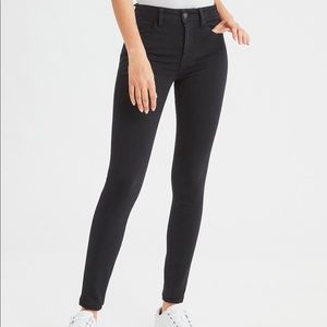 AO high rise super stretch black denim